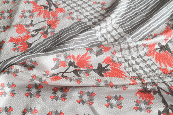 REMNANT - A Touch Of Orange - Cotton Silk - 2.45mts