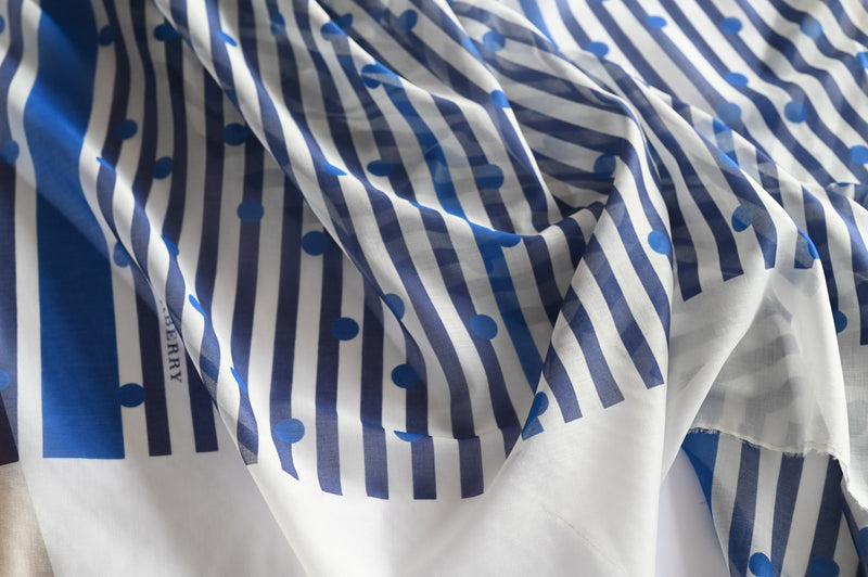 REMNANT - Go With The Wind (Blue) - Wool Viscose Panel