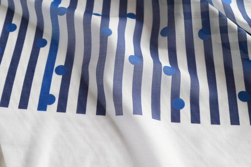 REMNANT - Go With The Wind (Blue) - Wool Viscose Panel