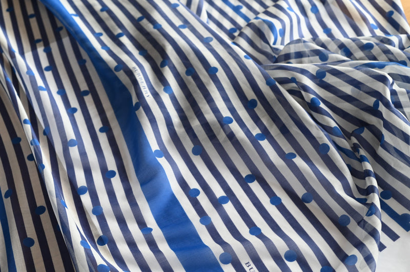 REMNANT - Go With The Wind (Blue) - Wool Viscose Panel