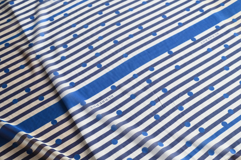 REMNANT - Go With The Wind (Blue) - Wool Viscose Panel