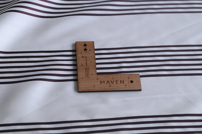 REMNANT - Rows of Lined Gold - Silk - 4metres
