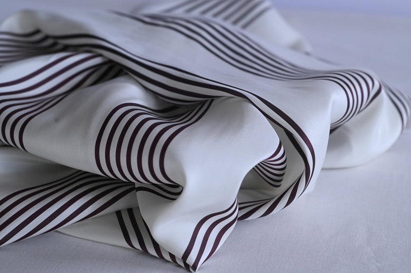 REMNANT - Rows of Lined Gold - Silk - 4metres