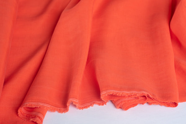 REMNANT - A Cocktail of Fibres ( Spicy Orange) - Cupro Tencel Linen 1mts