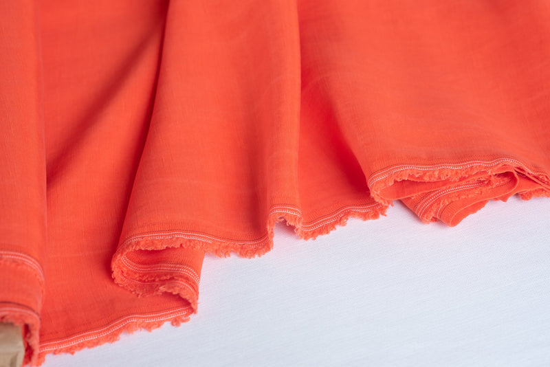 REMNANT - A Cocktail of Fibres ( Spicy Orange) - Cupro Tencel Linen 1mts