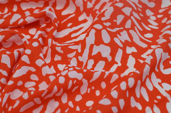 REMNANT - Orange Flavour  - Viscose Crepe - 1.28mts