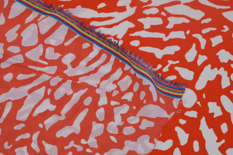 REMNANT - Orange Flavour  - Viscose Crepe - 1.28mts