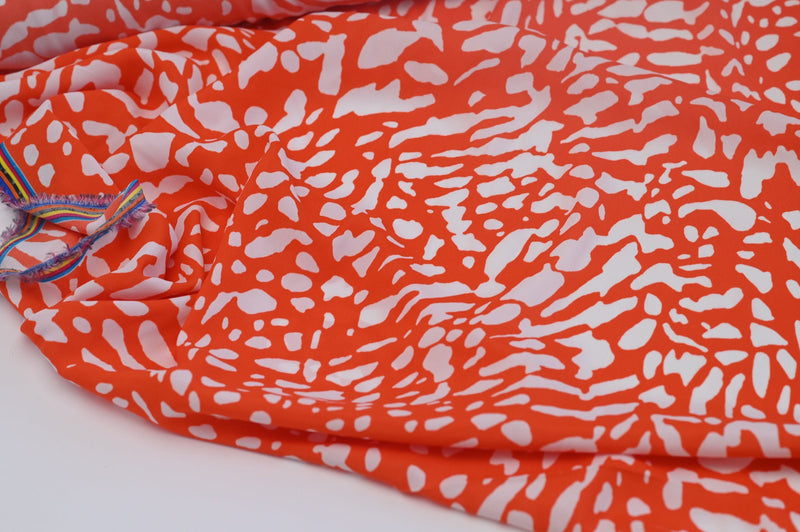 REMNANT - Orange Flavour  - Viscose Crepe - 1.28mts