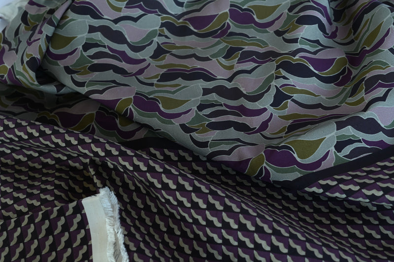 Muted Waves - Silk Linen