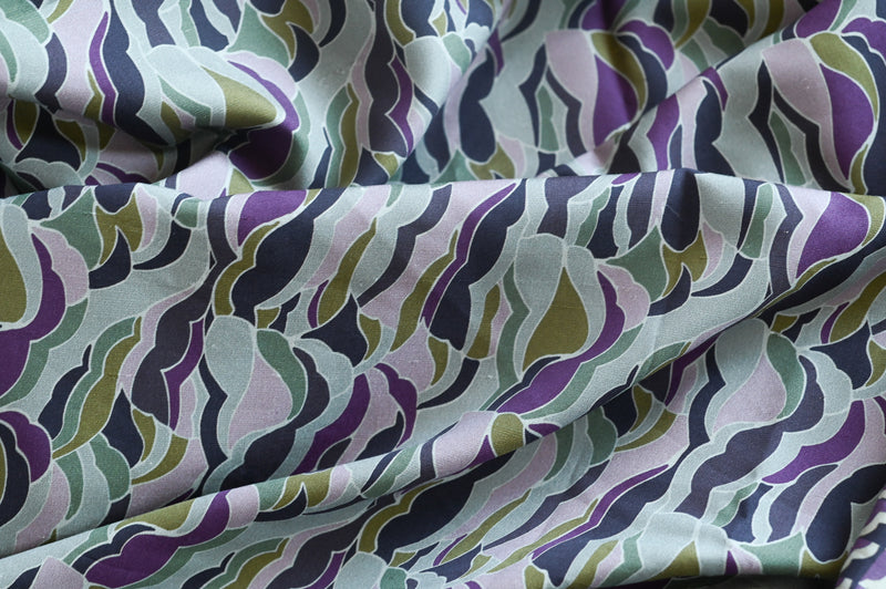 Muted Waves - Silk Linen