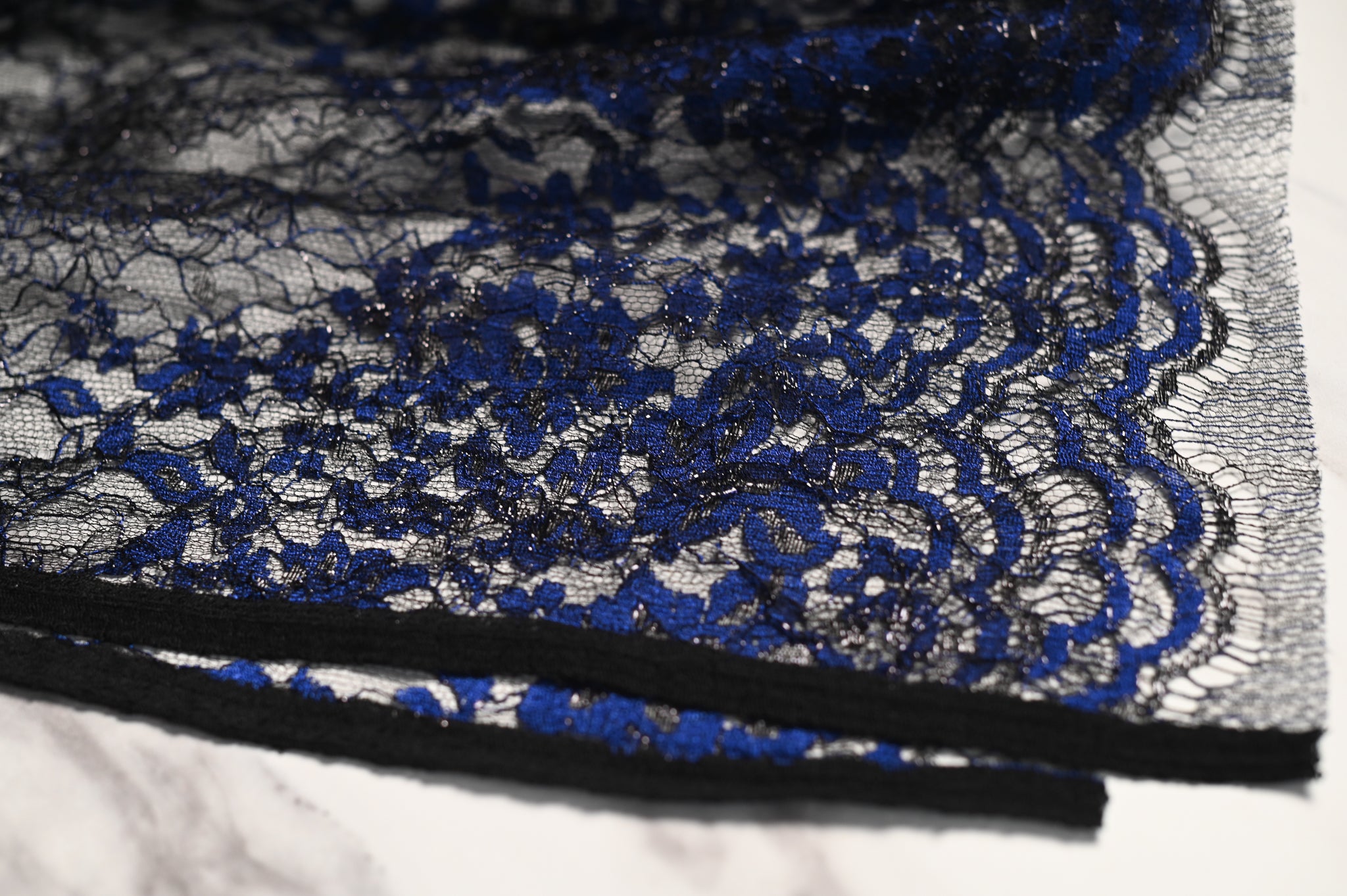 French Delicate Beauty (Shades of Blue) - Viscose Polyamide