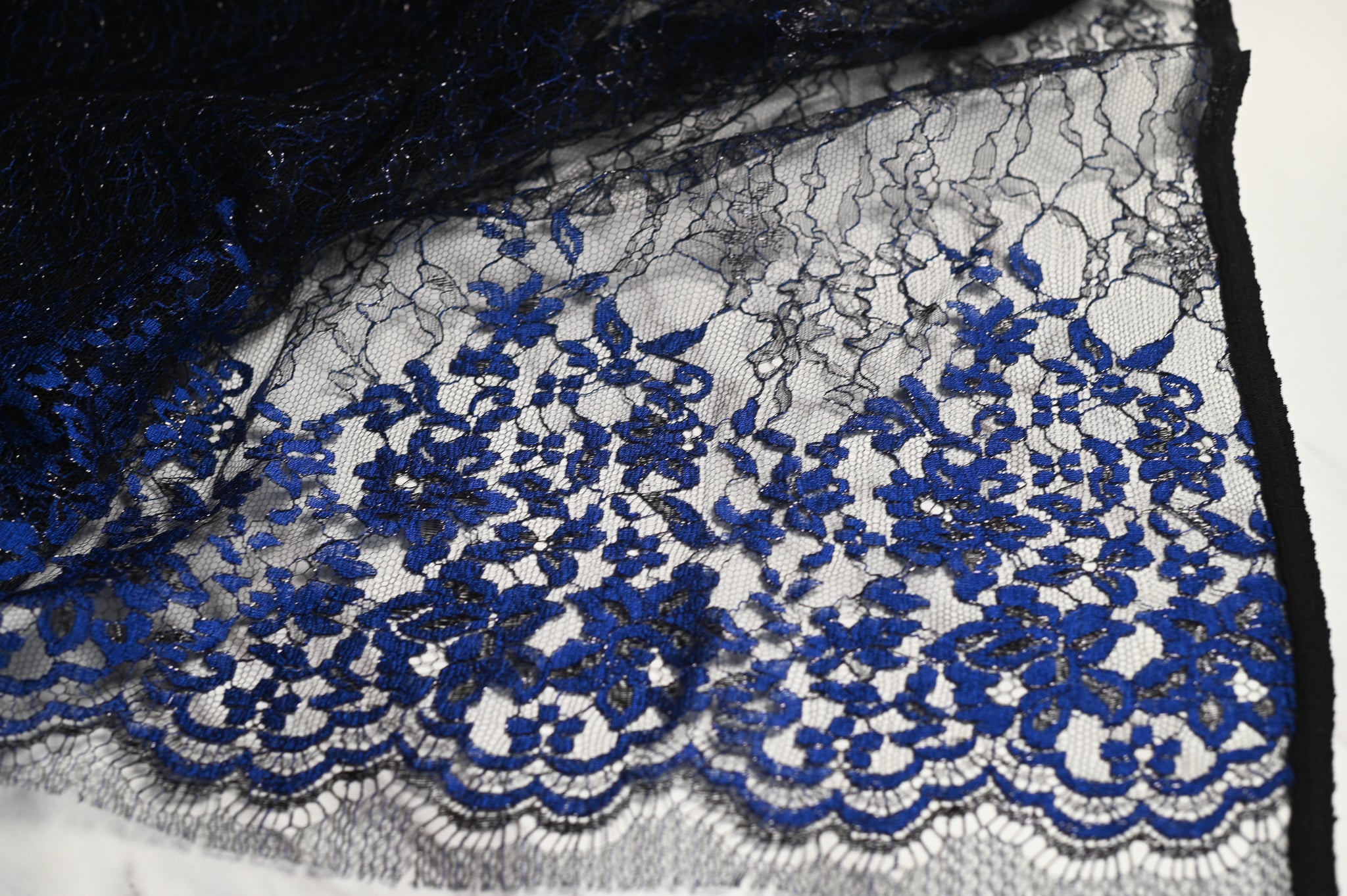 French Delicate Beauty (Shades of Blue) - Viscose Polyamide