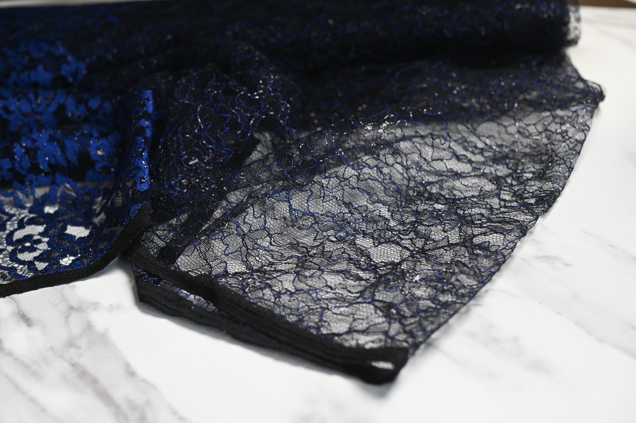 French Delicate Beauty (Shades of Blue) - Viscose Polyamide