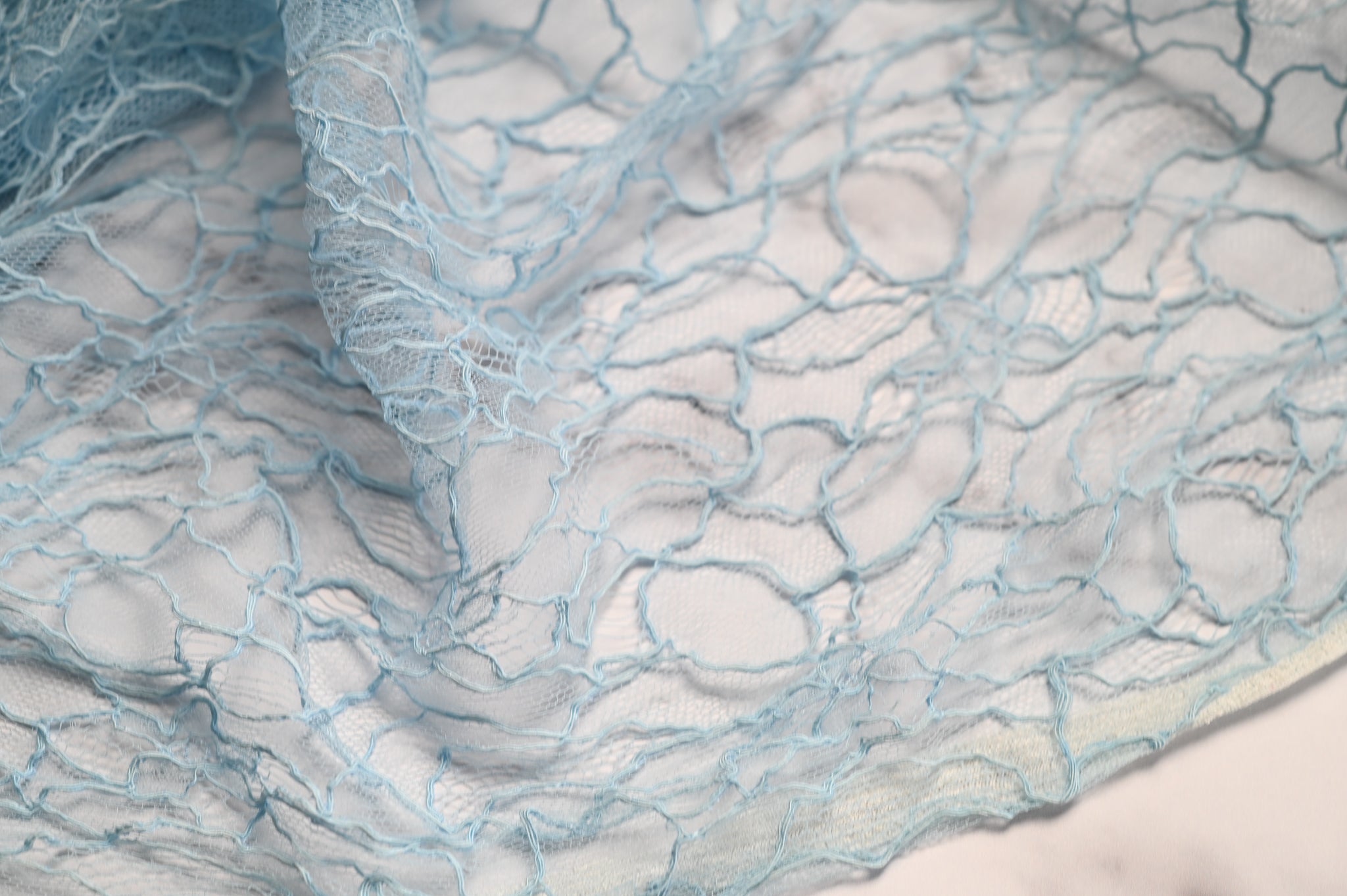 French Delicate Beauty (Pale Blue) - Cotton Viscose Polyamide