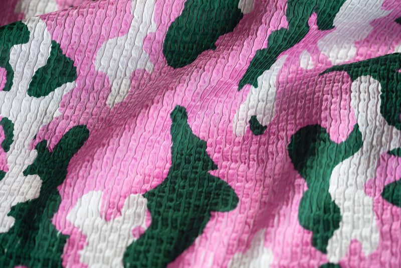 REMNANT - Green Clouds in A Pink Sky - Silk Jacquard - 95cm