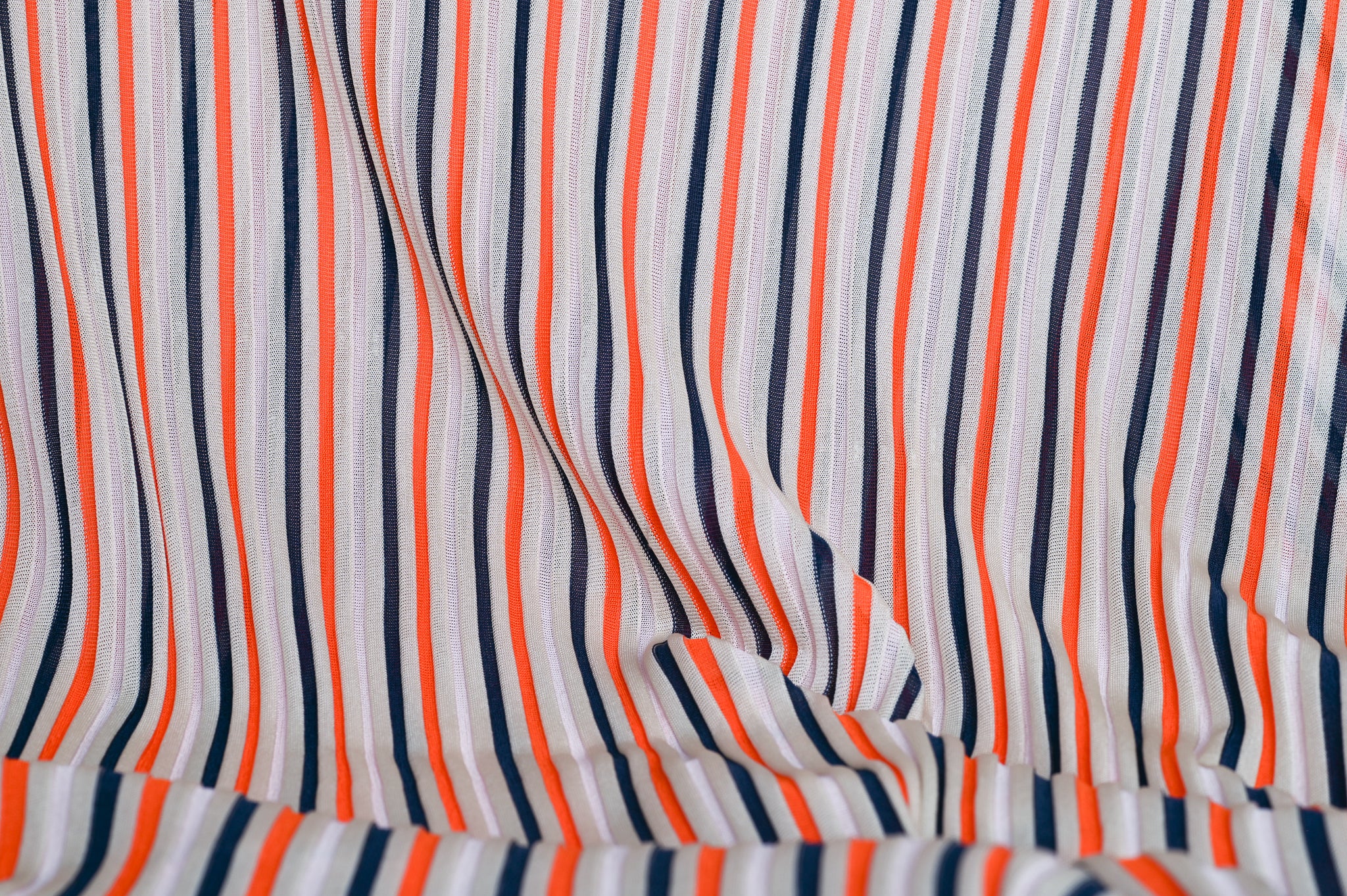 Moving Right With The Lines (Orange) - Polyamide Jersey