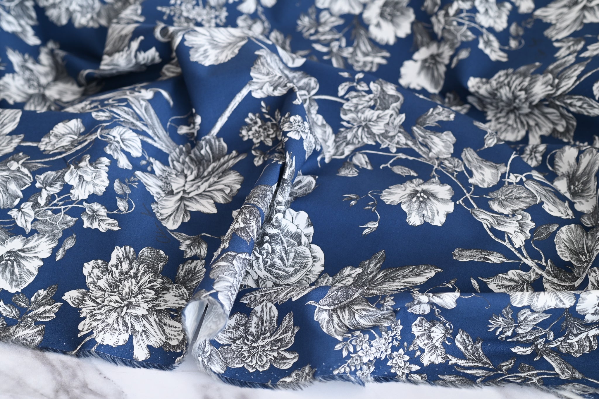 The Queens of Spring (Blue - True Navy) - Cotton Poplin