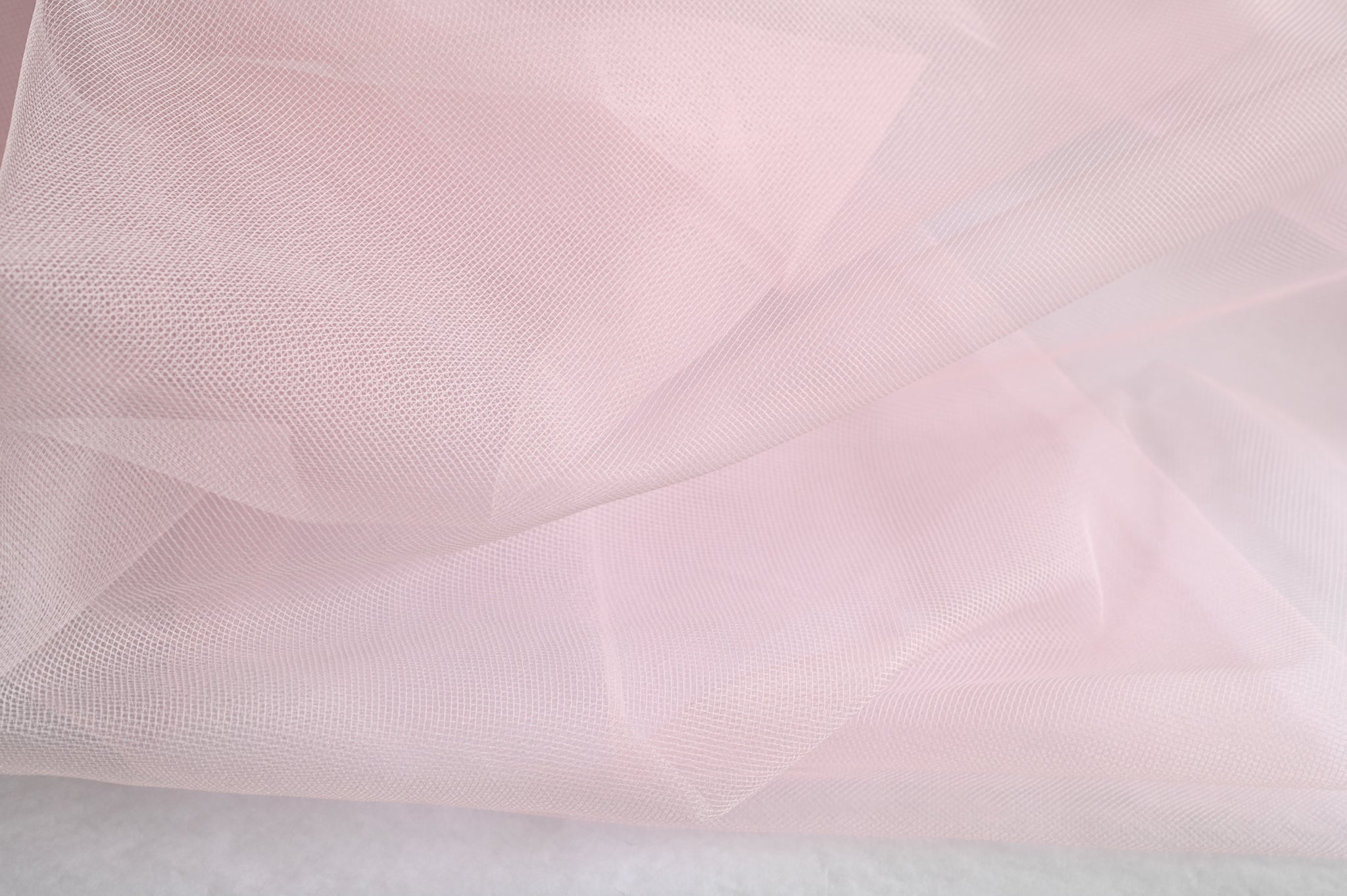 Mountains of Snow (Pink) - Polyamide Tulle