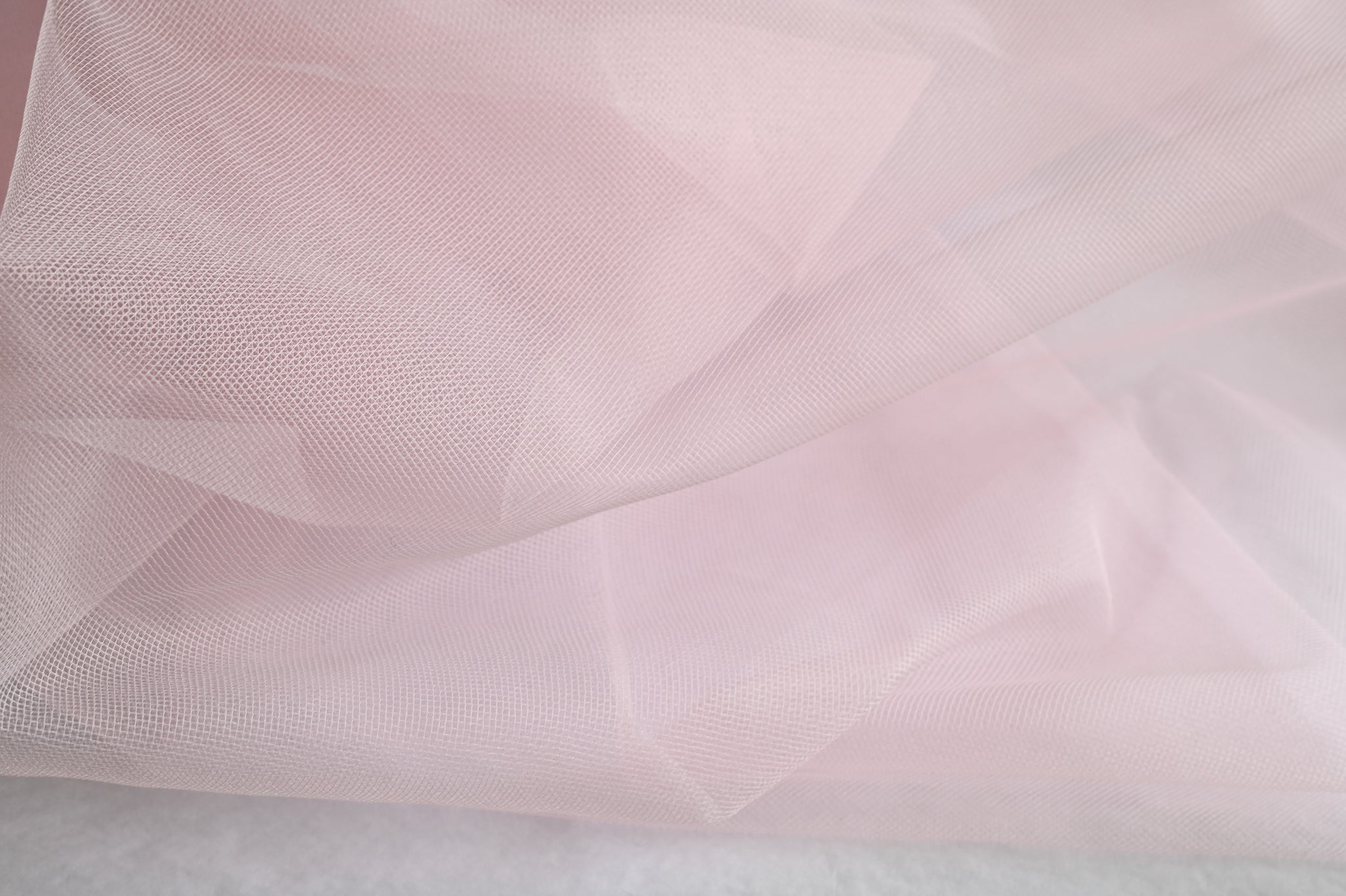 Mountains of Snow (Pink) - Polyamide Tulle