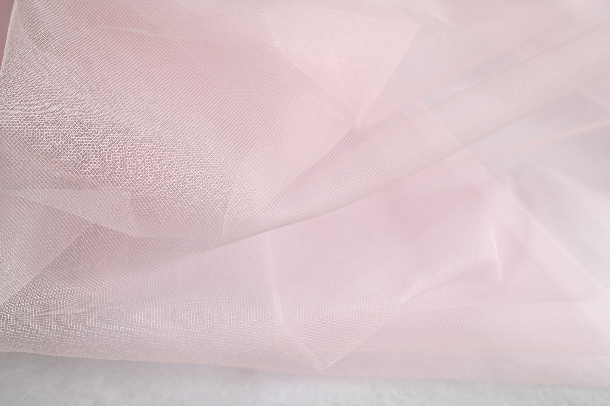 Mountains of Snow (Pink) - Polyamide Tulle