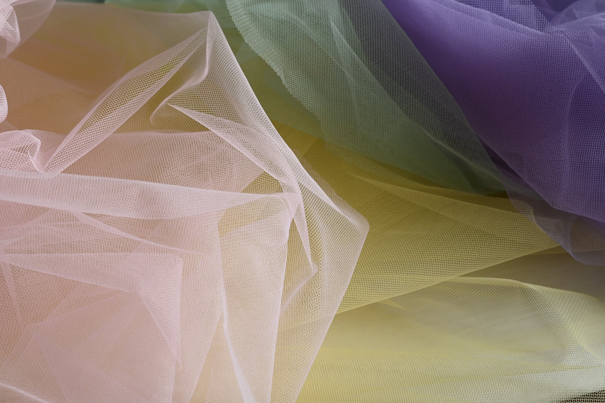 Mountains of Snow (Lilac) - Polyamide Tulle