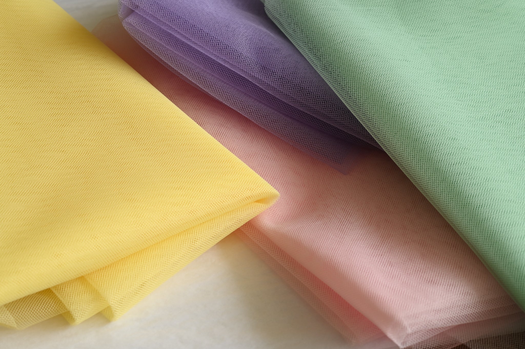Mountains of Snow (Lilac) - Polyamide Tulle