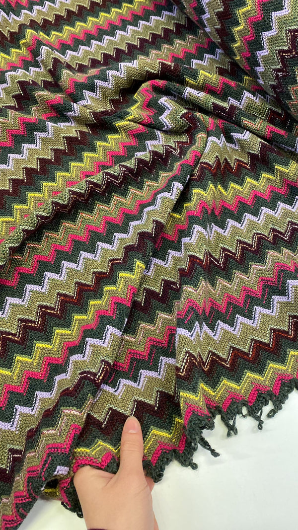 *PRE-ORDER*  Honey, I see pyramids (Small Chevron)  - Wool, Viscose - Multiple Colour Options