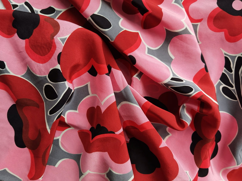 Poppies Galore Indeed -  Silk - Selvedge and Bolts