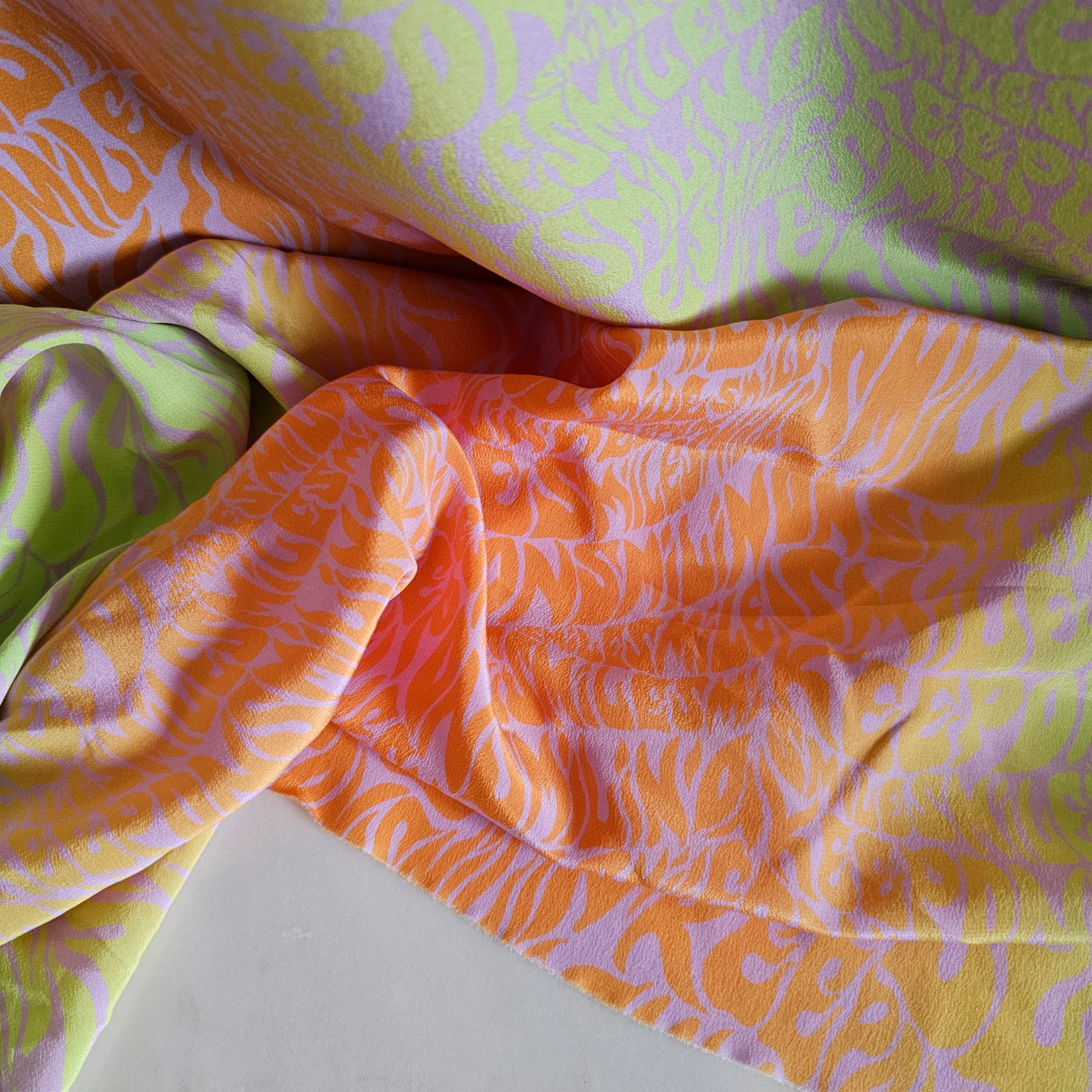 Waves of Colour (Orange) - Silk