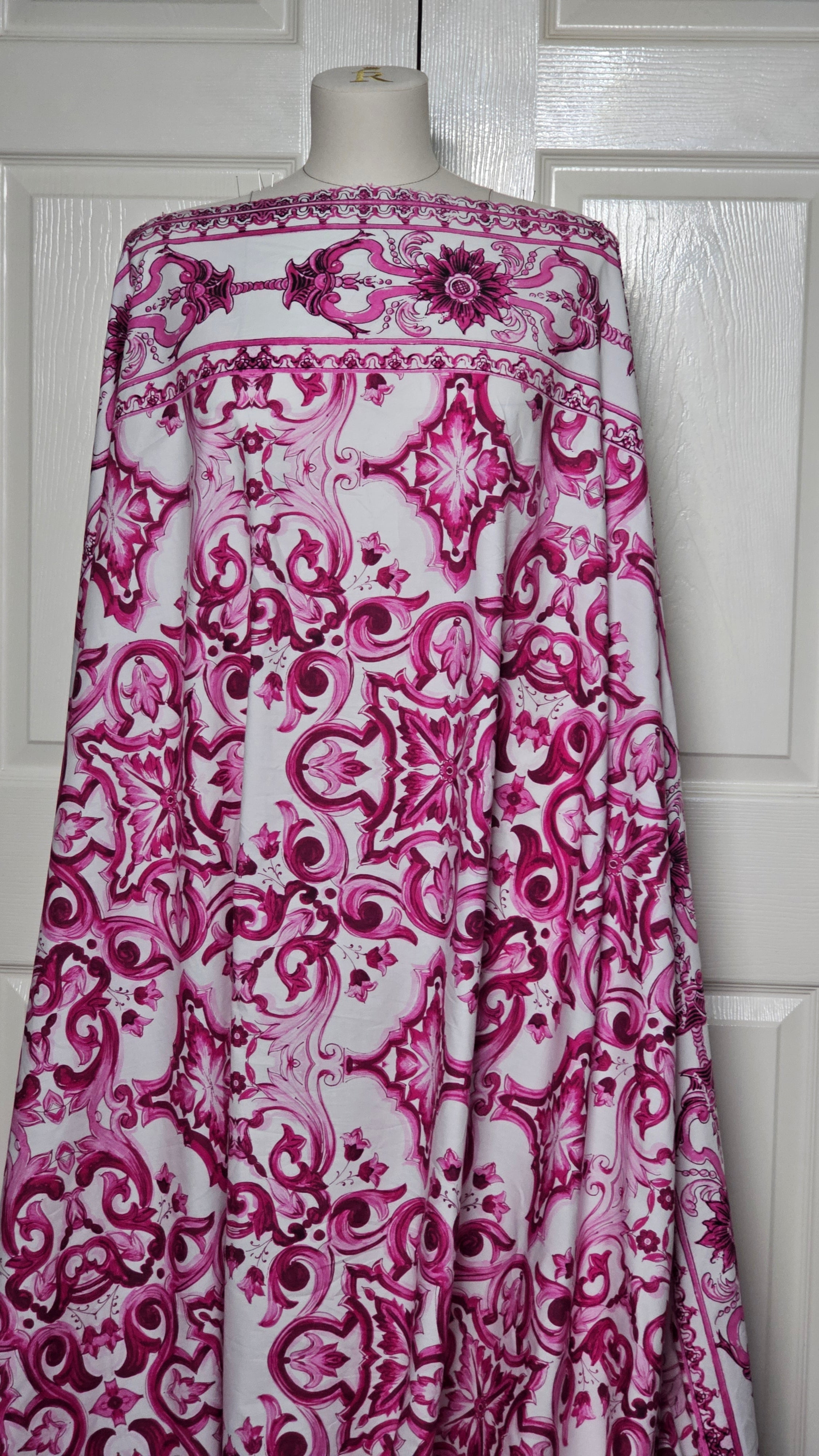 Remnant - Republic of Tiles (Pink) - Cotton (1.70.mts at £38)