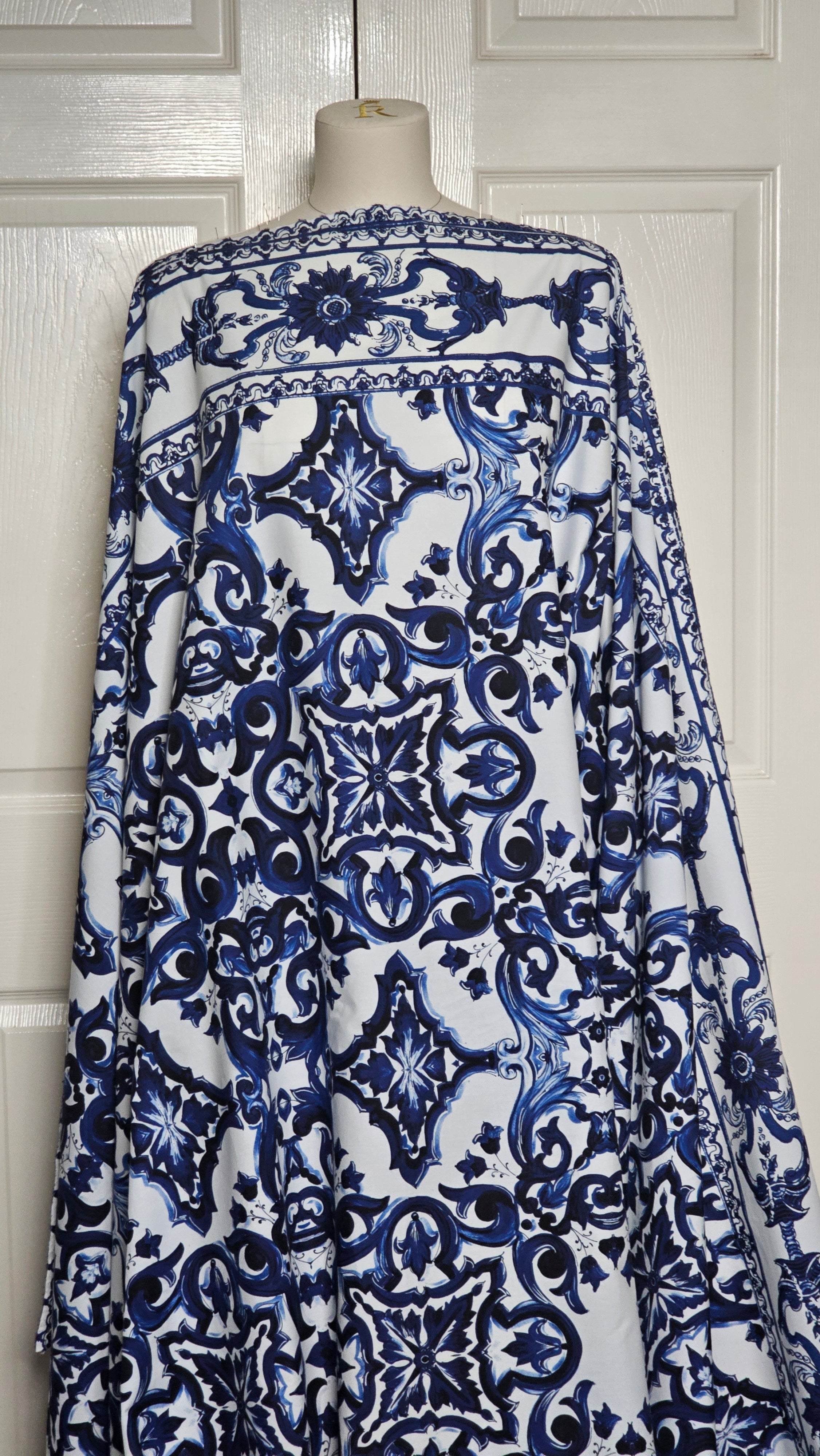 Remnant- Republic of Tiles (Blue) - Cotton (3.5mts at £75)