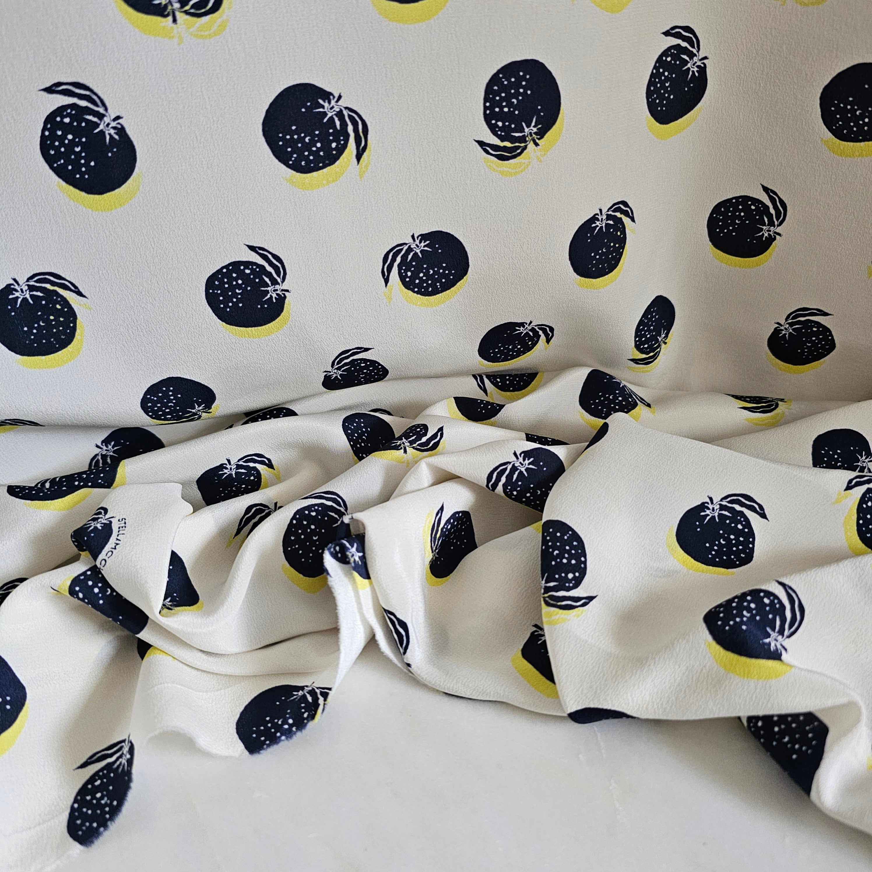 REMNANT - Hey Satsuma (White)  - Silk (85cm at £30)