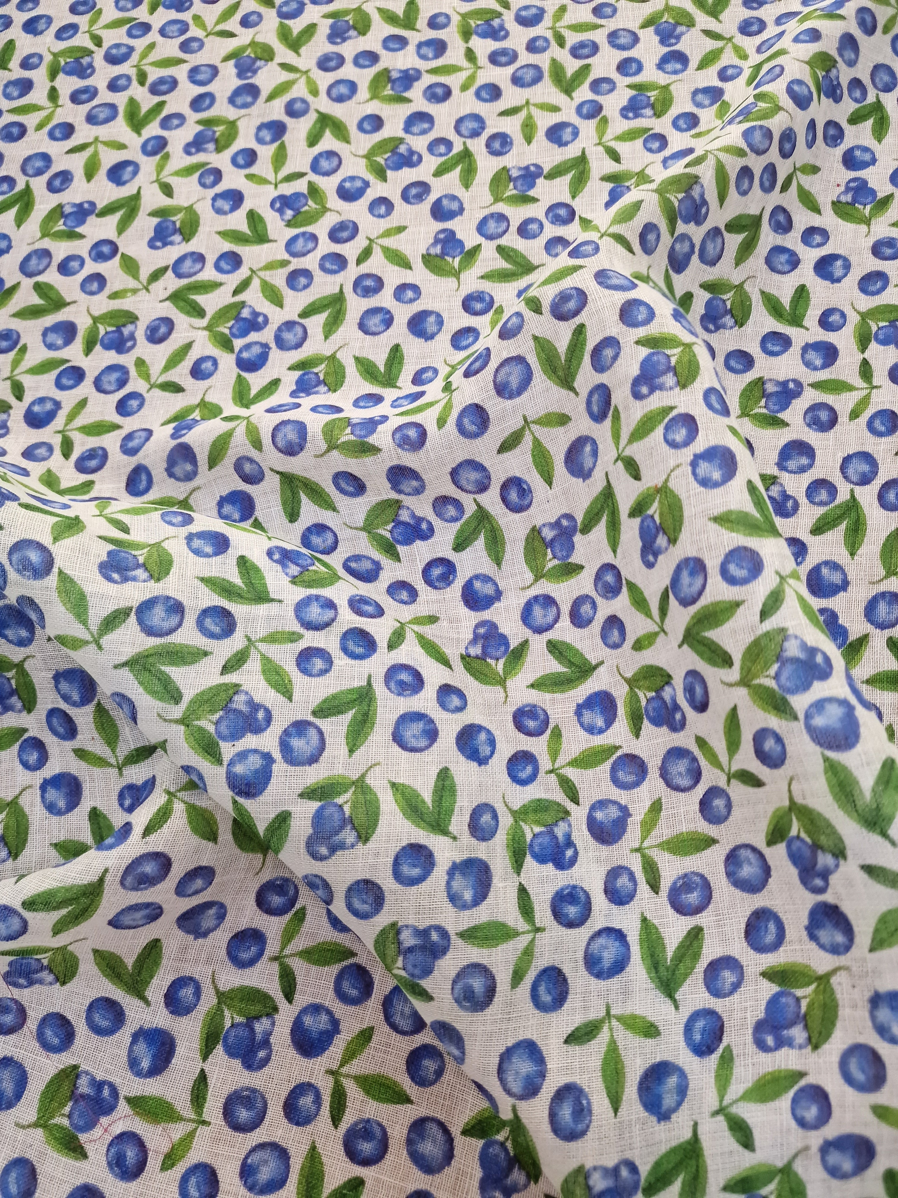 REMNANT - Little Fruity Business - Linen ( 2.10mts at £38)