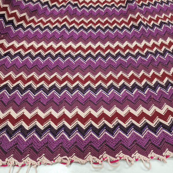 1.35metres Remnant -  Honey, I see pyramids (  Purple and Co) - Cotton Viscose