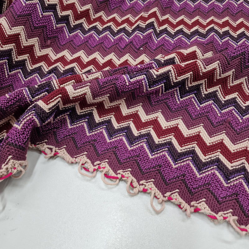 1.35metres Remnant -  Honey, I see pyramids (  Purple and Co) - Cotton Viscose
