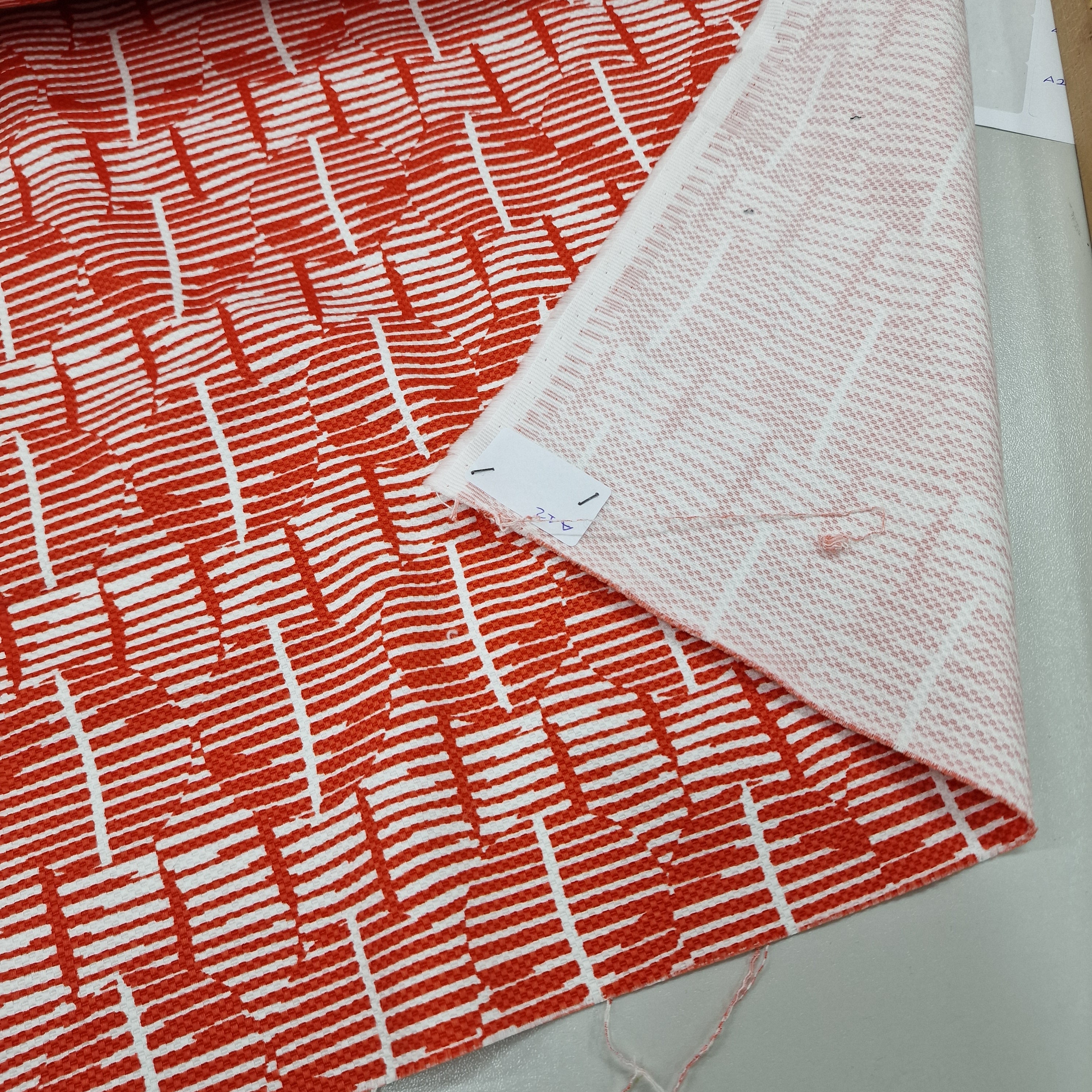 REMNANT - Red Waffles - Cotton (1.55mts at £25)