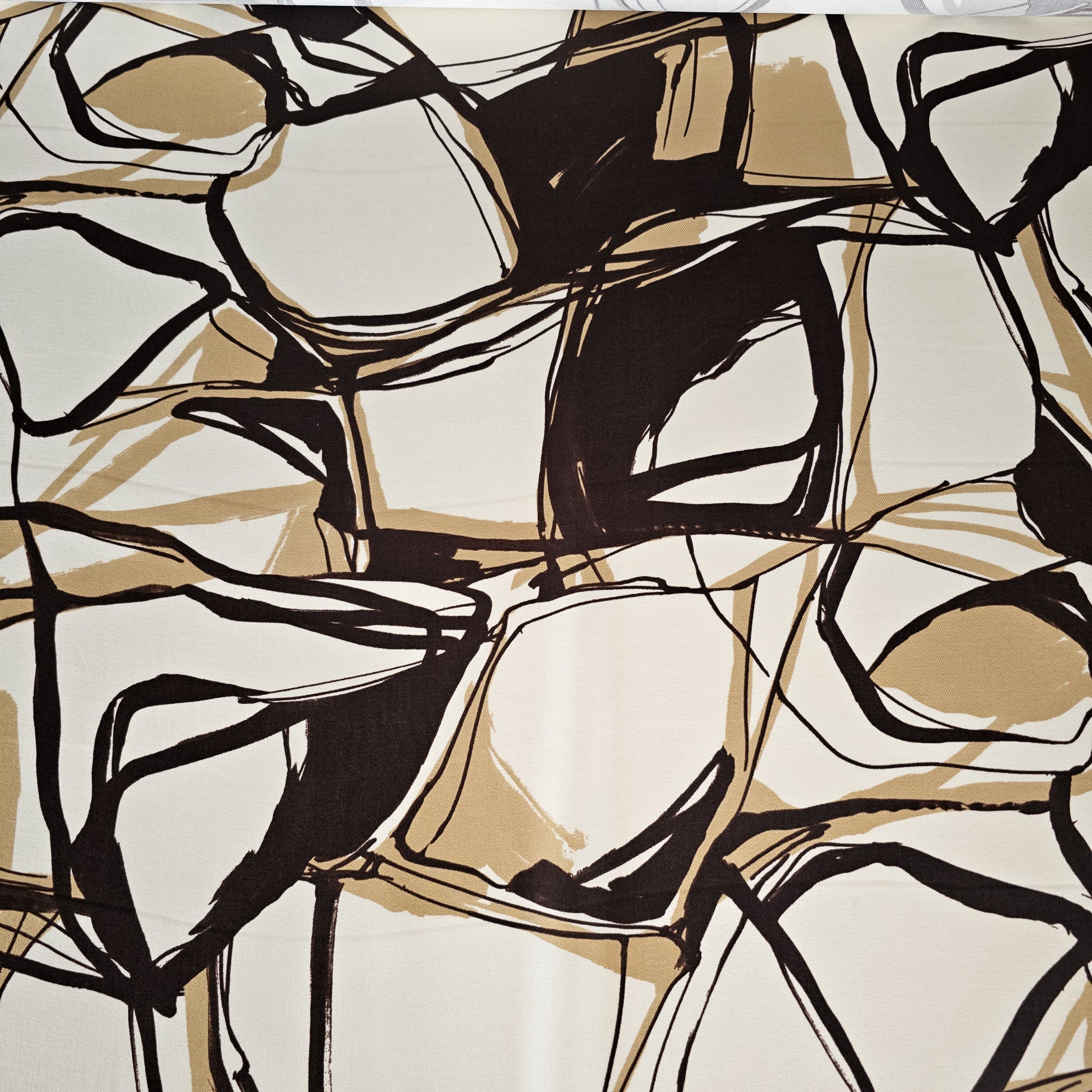 REMNANT - Mrs Brown and Cream- Viscose Twill (1.60mts at £28)