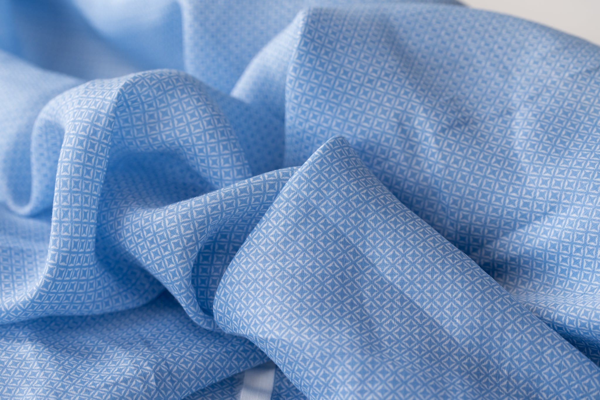 Building Blocks Of The Future (Blue) -Ramie - Selvedge and Bolts