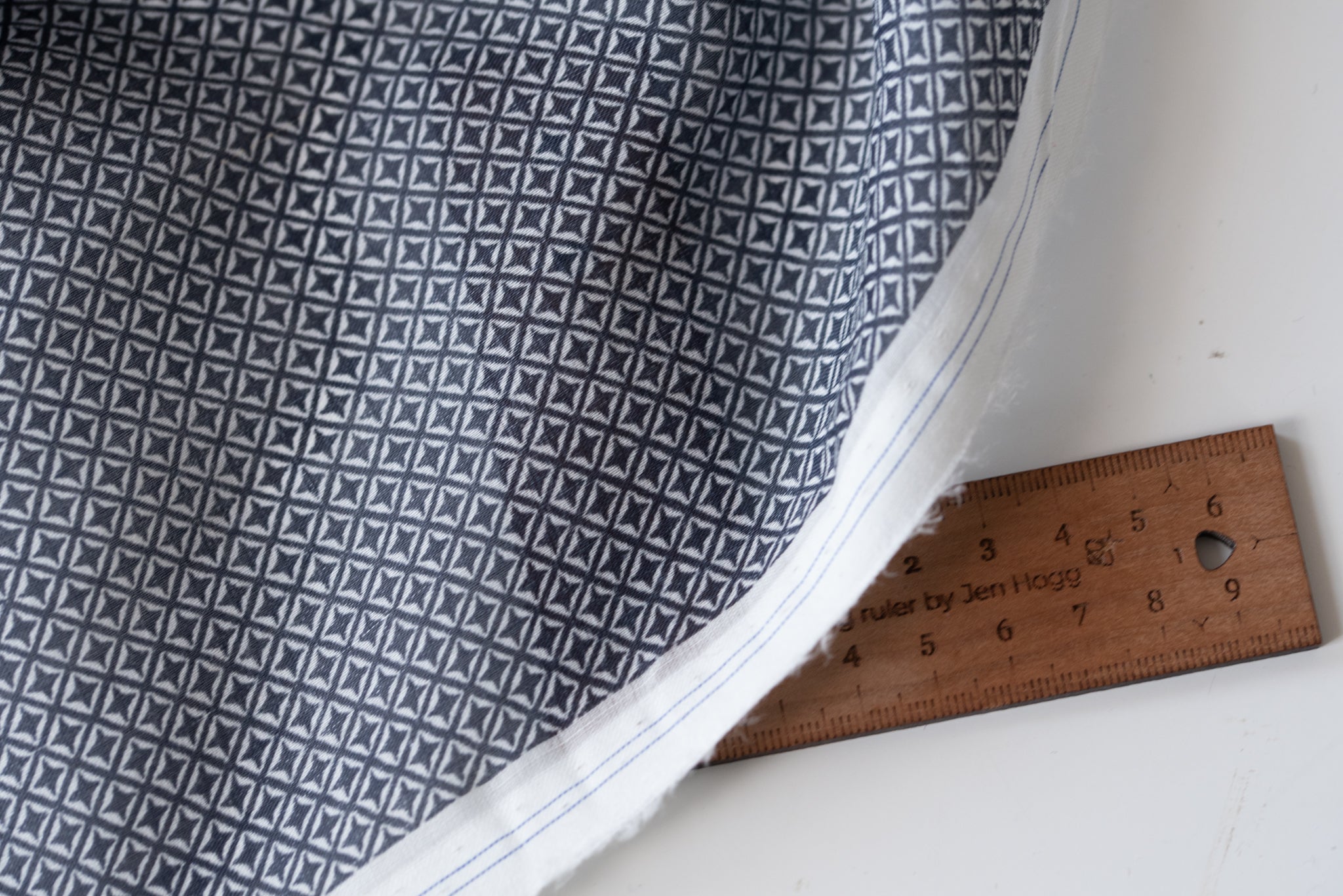 Building Blocks Of The Future (Grey) -Ramie - Selvedge and Bolts