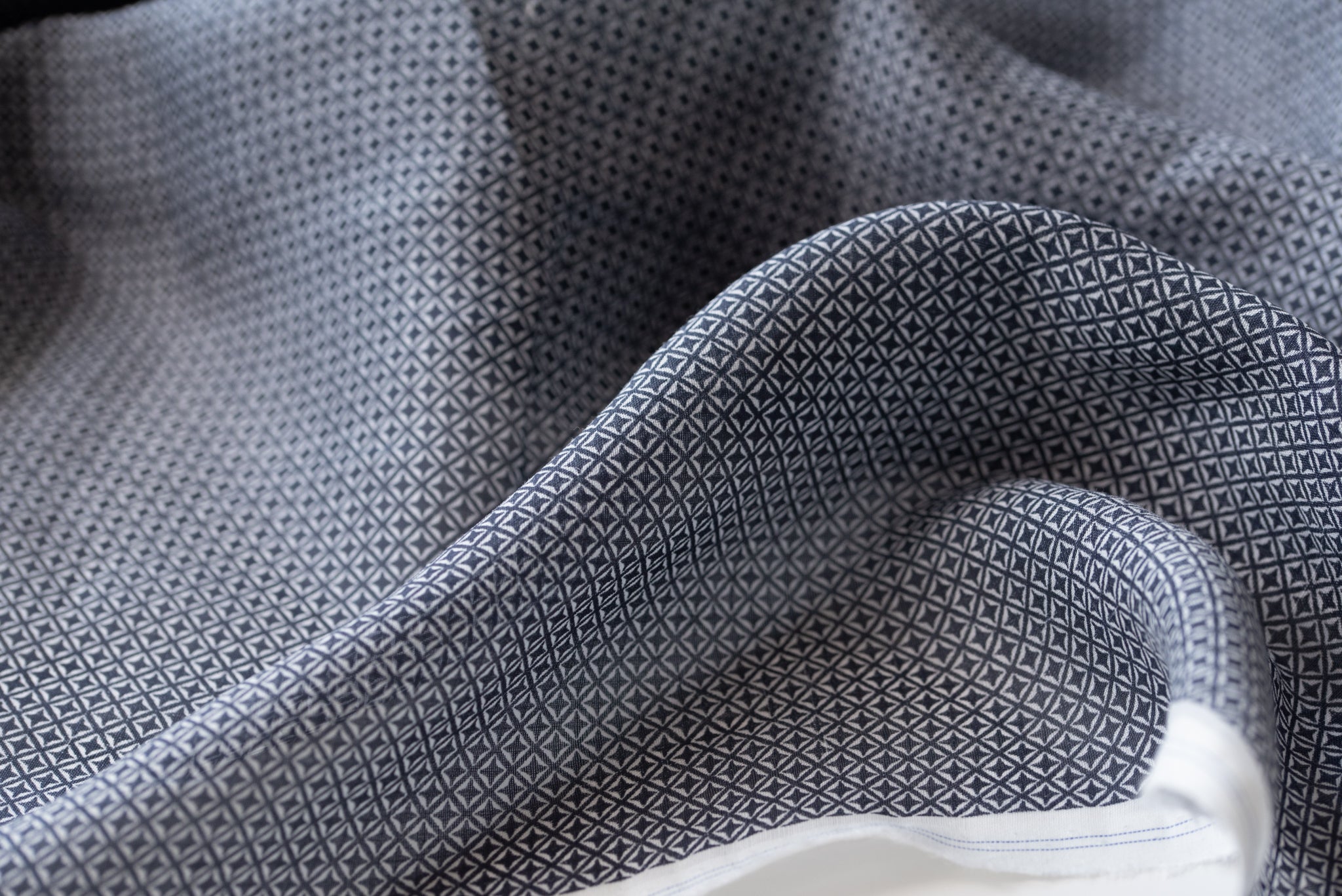 Building Blocks Of The Future (Grey) -Ramie - Selvedge and Bolts