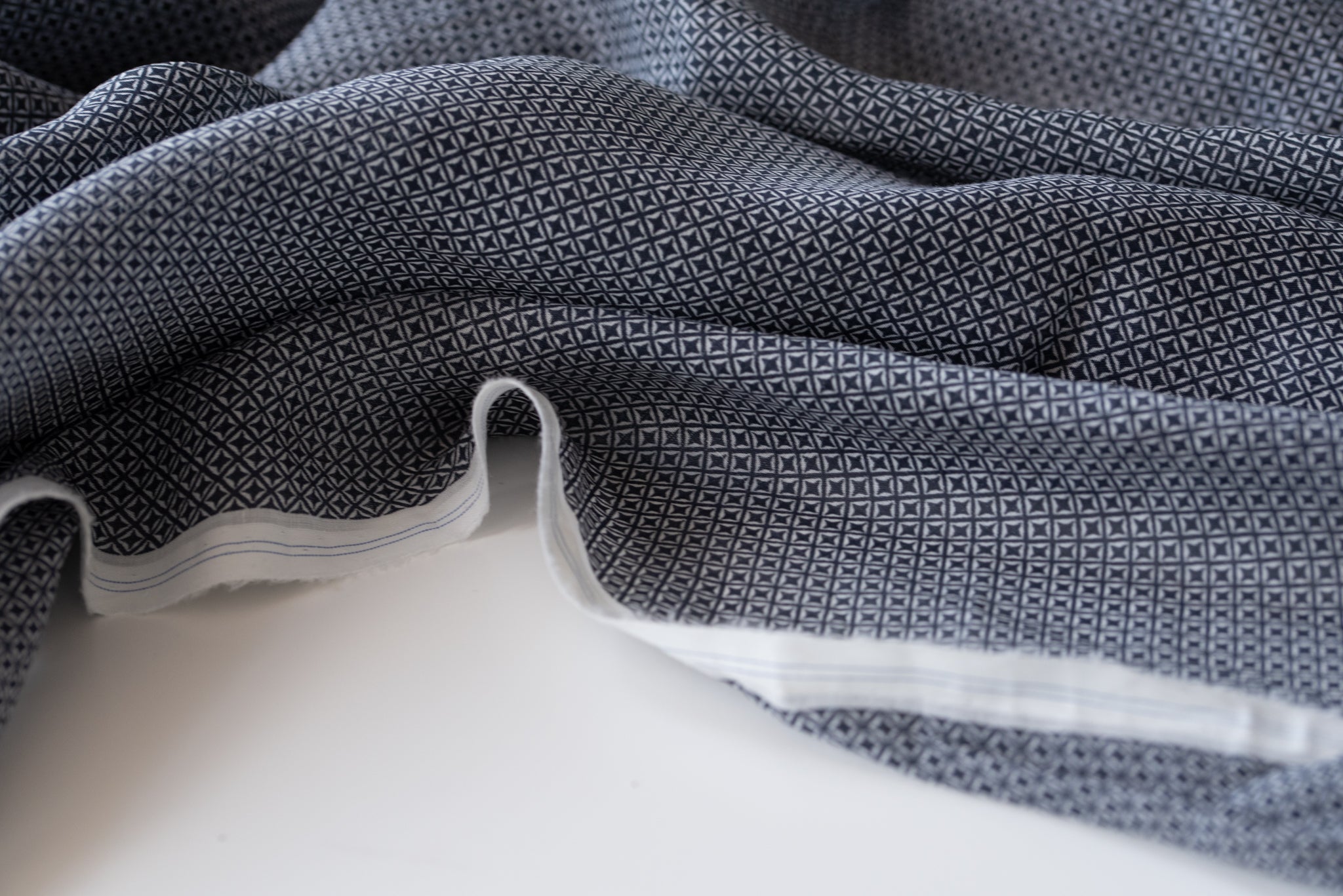 Building Blocks Of The Future (Grey) -Ramie - Selvedge and Bolts