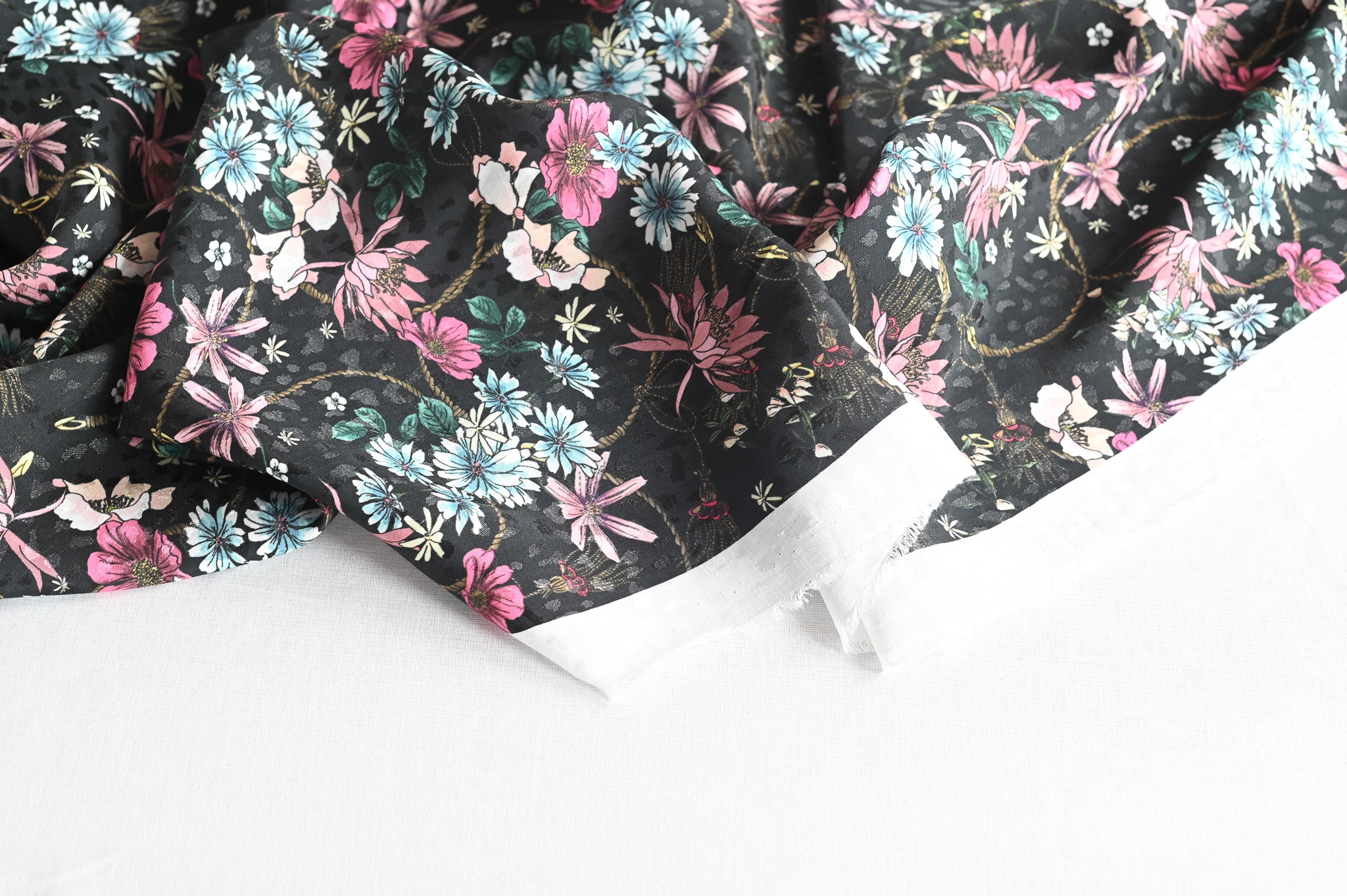 REMNANT - Brightly Coloured Florals - Viscose (2mts at £30)