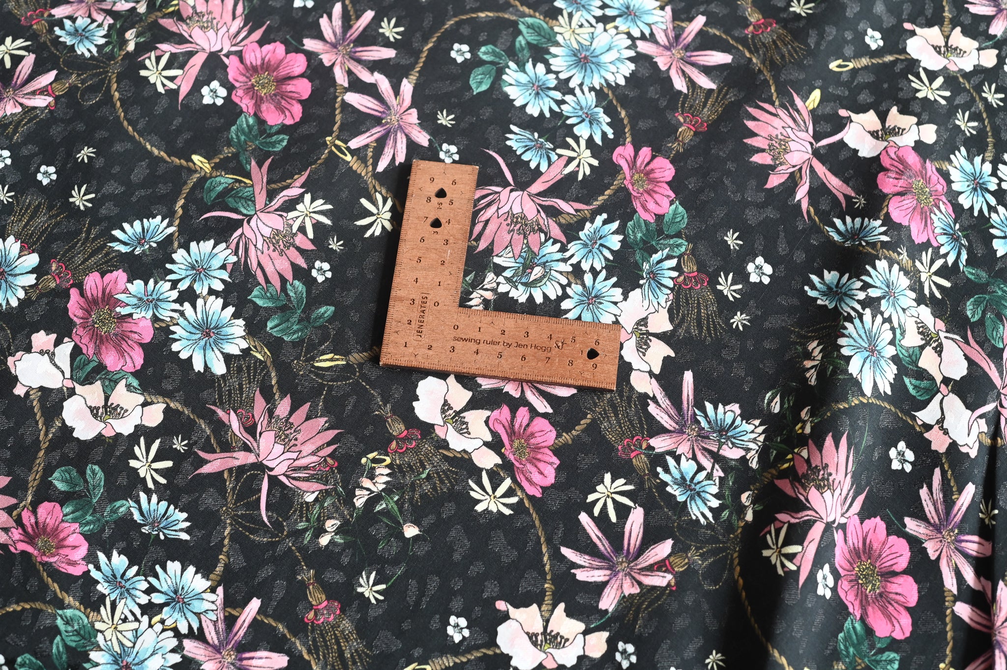 REMNANT - Brightly Coloured Florals - Viscose (2mts at £30)