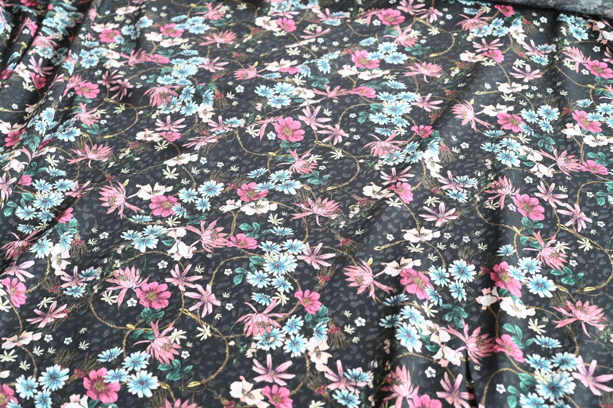REMNANT - Brightly Coloured Florals - Viscose (2mts at £30)