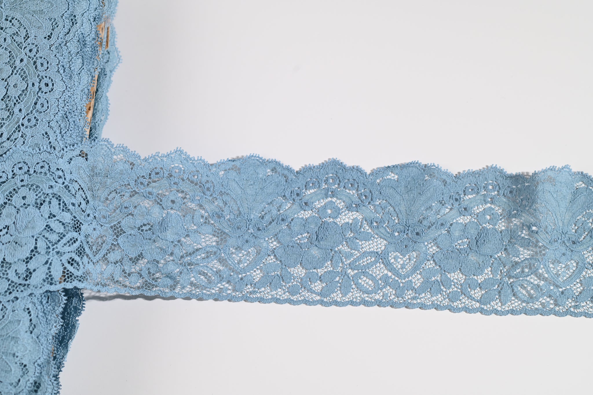 Sea Clear Blue Cluny Lace Trim  - 90mm