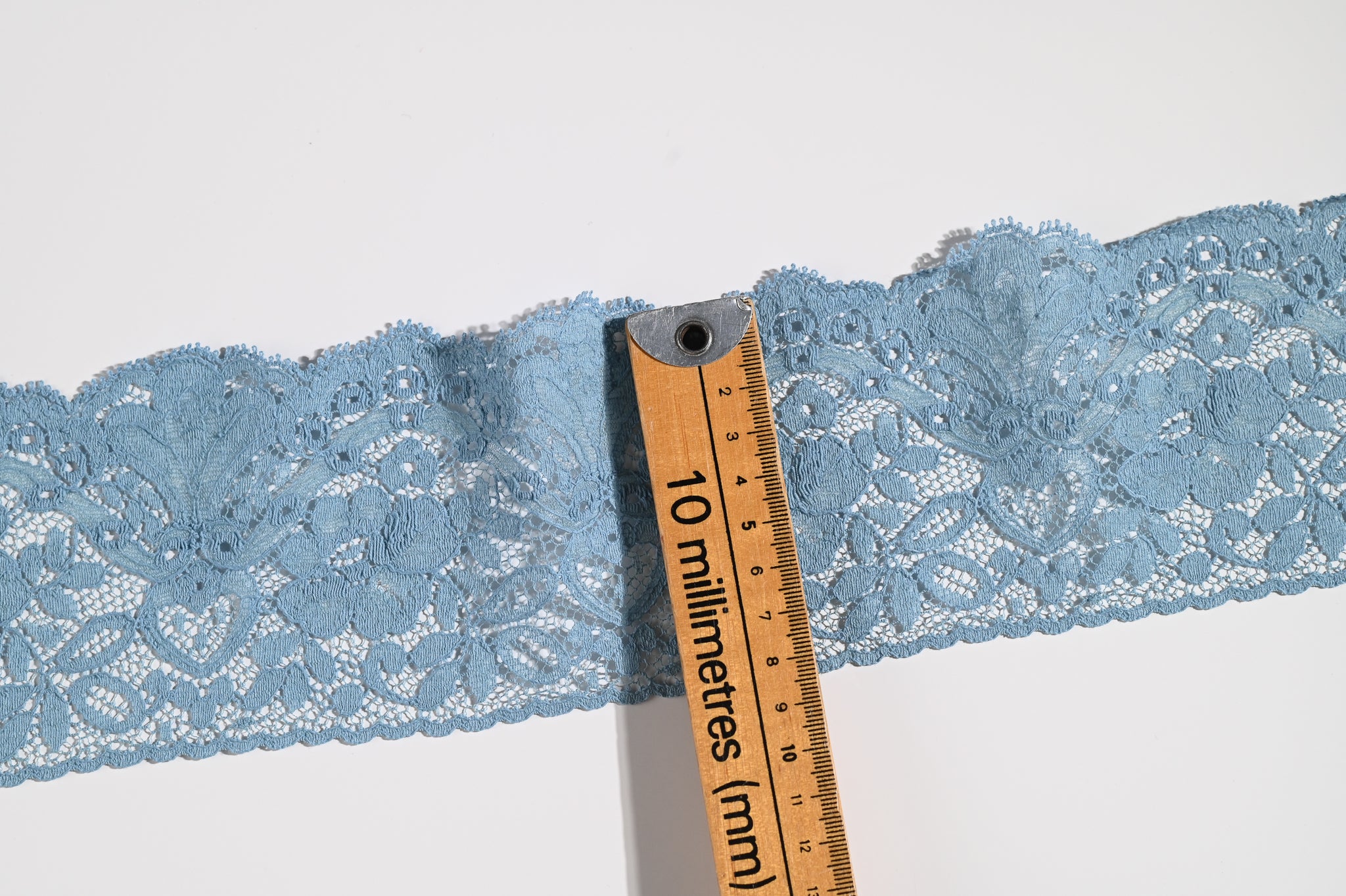 Sea Clear Blue Cluny Lace Trim  - 90mm