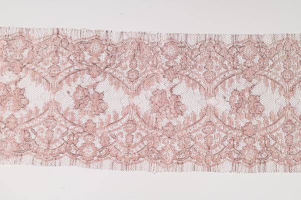 Metallic Lace Trim (Pink) - 140mm