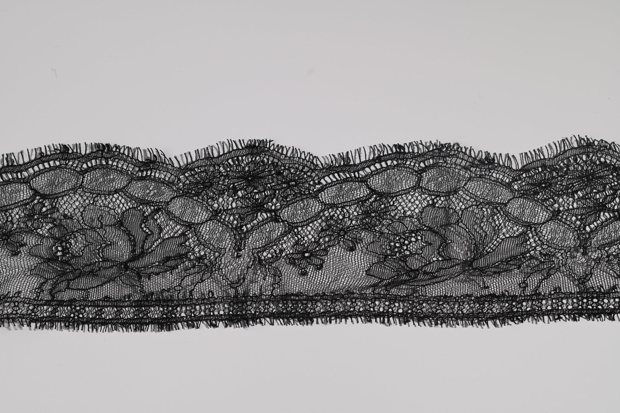 One Sided Affair Lace Trim (Black) - 95mm