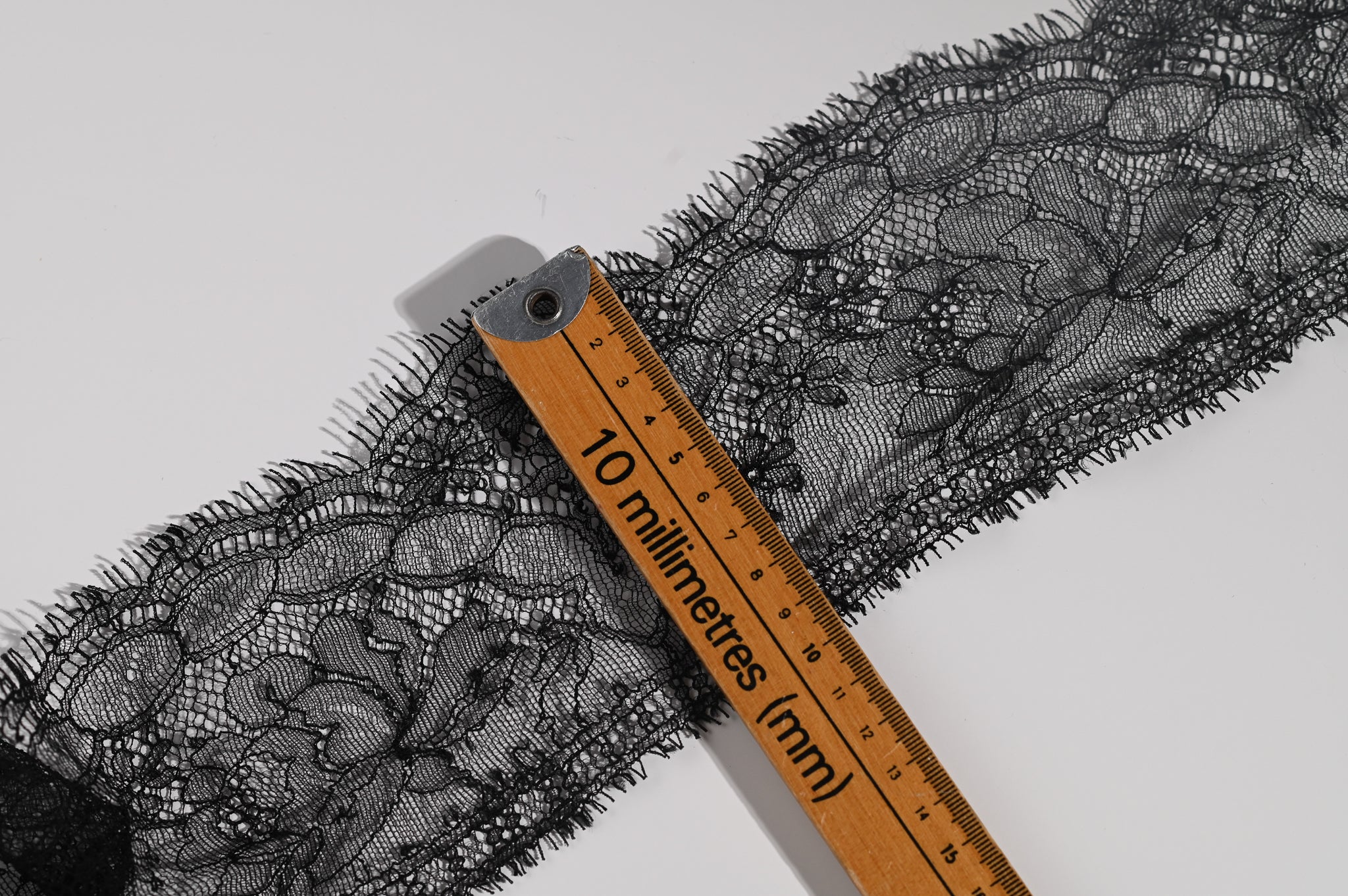 One Sided Affair Lace Trim (Black) - 95mm