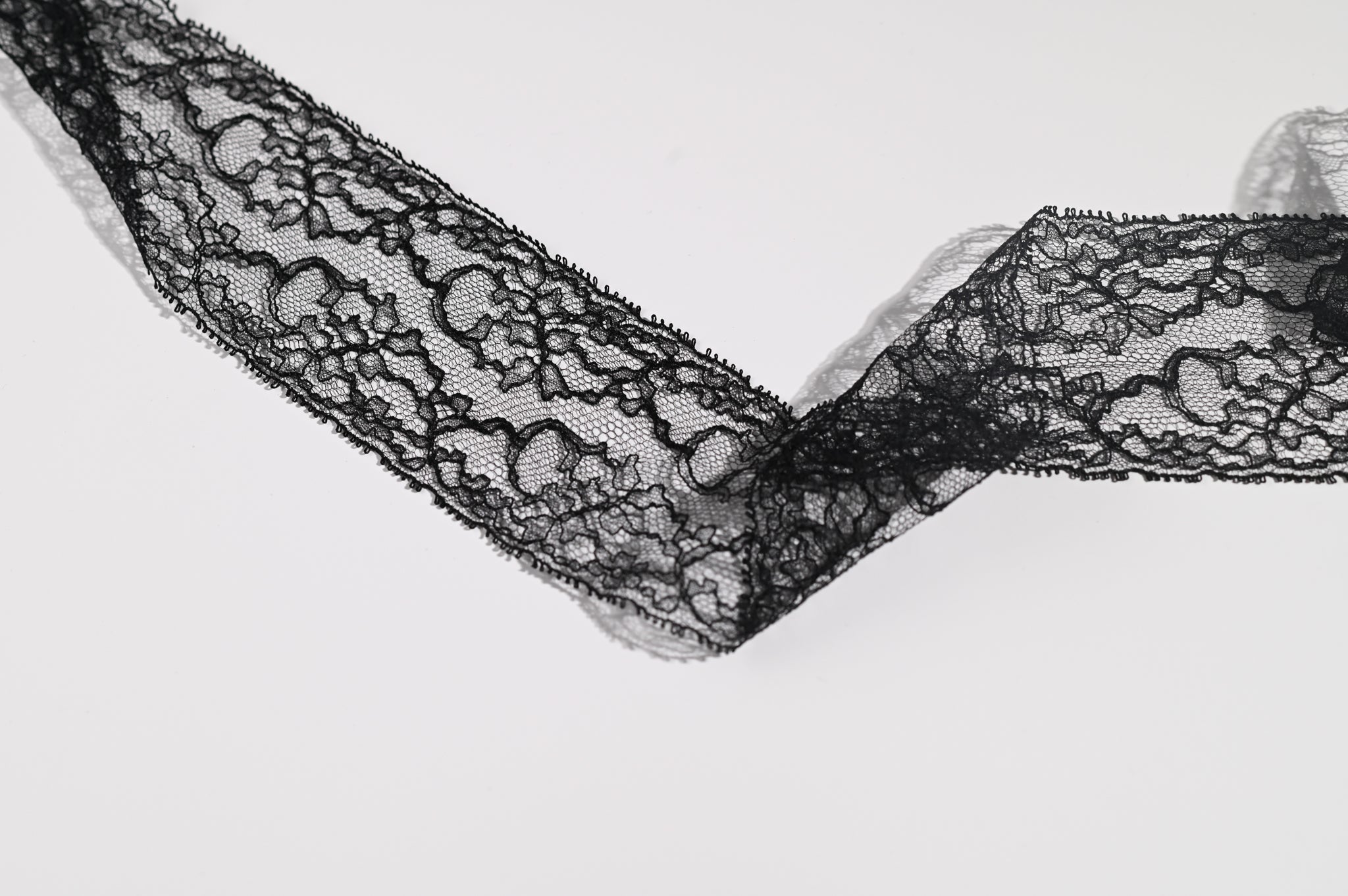 Narrow Lace Trim (Black) - 60mm